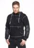 Sweep Hoodie Gondor bomull aramid, svart/grå